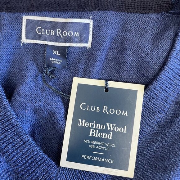 Club Room Mens Wool Blend‎ Sweater Size XL Work Casual Staple NWT - Picture 5 of 7